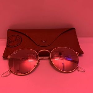 Rayban pink and gold sunglasses